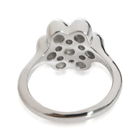 Bvlgari Vintage Diamond Flower Shaped Cluster Ring in Platinum 1 CTW