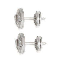 Diamond Mosaic Stud Earrings in Platinum 1.17 CTW