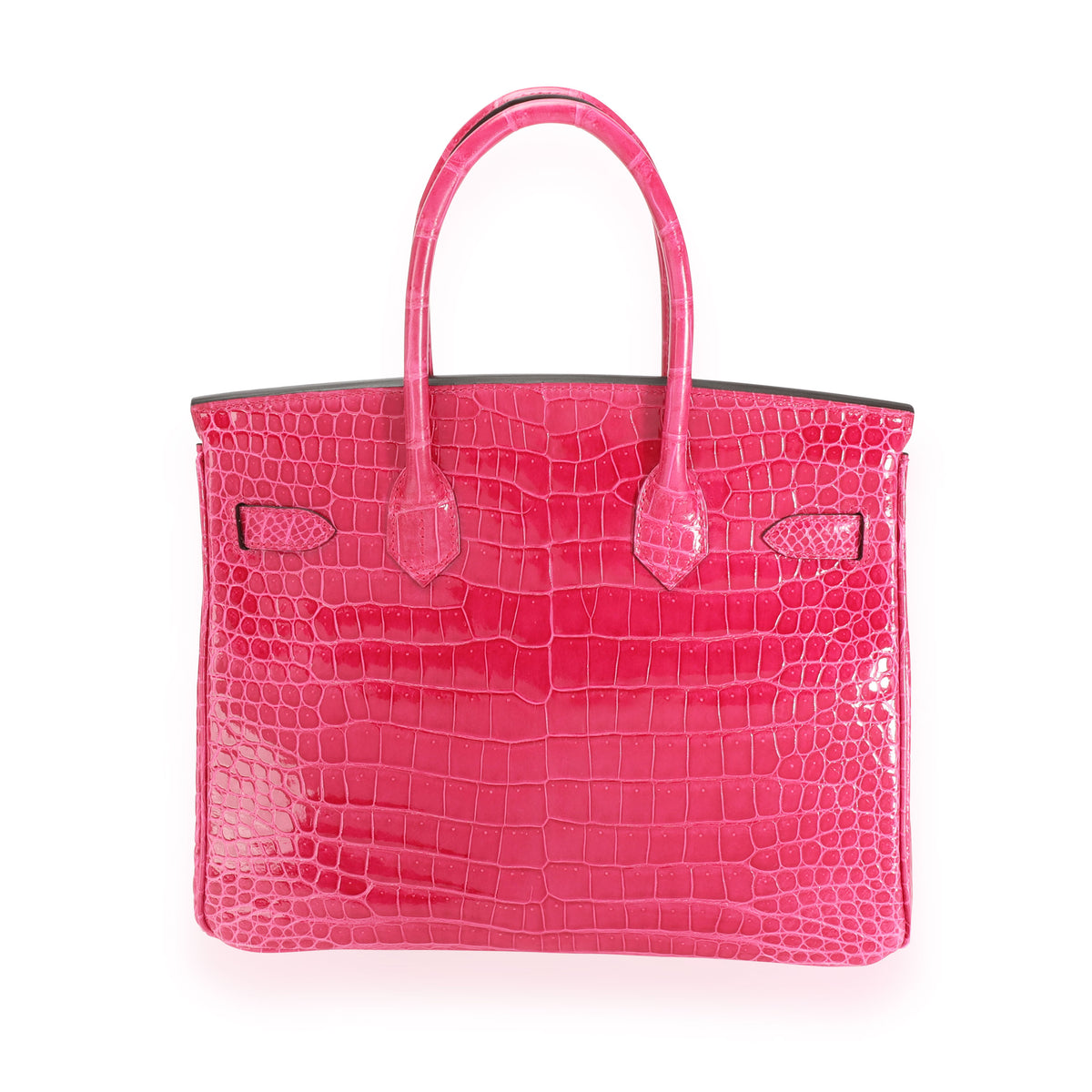 NIB Hermès Rose Mexico Shiny Porosus Crocodile Birkin 30 PHW