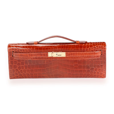 Miel Shiny Niloticus Crocodile Kelly Cut GHW