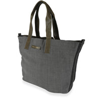 Olive Suede & Gray Wool Reversible Tote