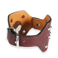 Carnaby Leather Bracelet with Palladium Plated Buckle Closure