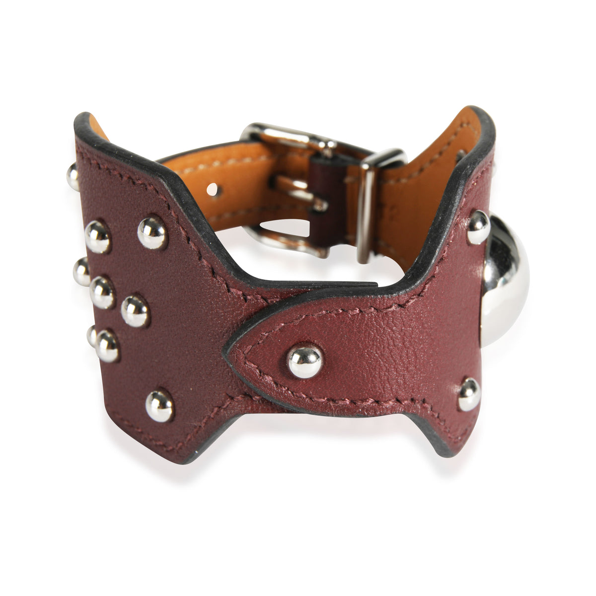Carnaby Leather Bracelet with Palladium Plated Buckle Closure