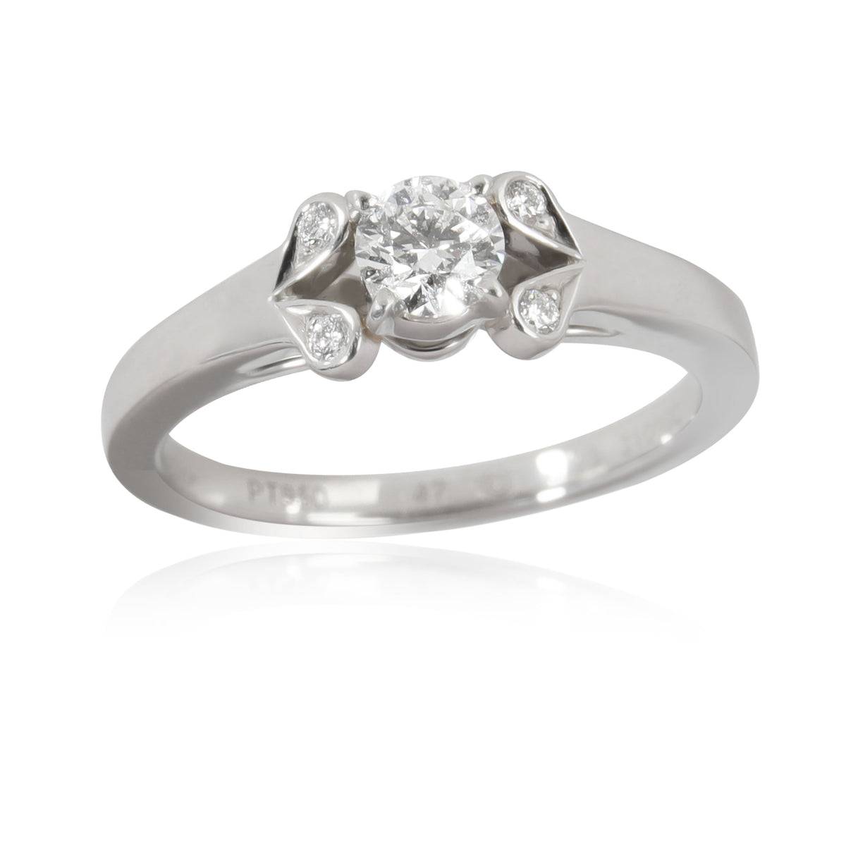 Ballerine Diamond Engagement Ring in Platinum F VS2 0.23