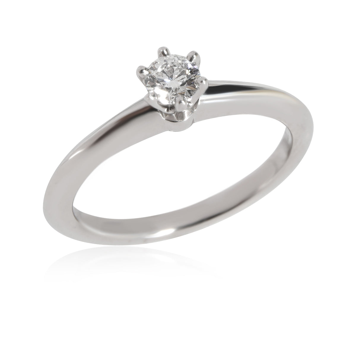 Tiffany & Co. Diamond Solitaire Engagement Ring in Platinum G VS1 0.21 CTW