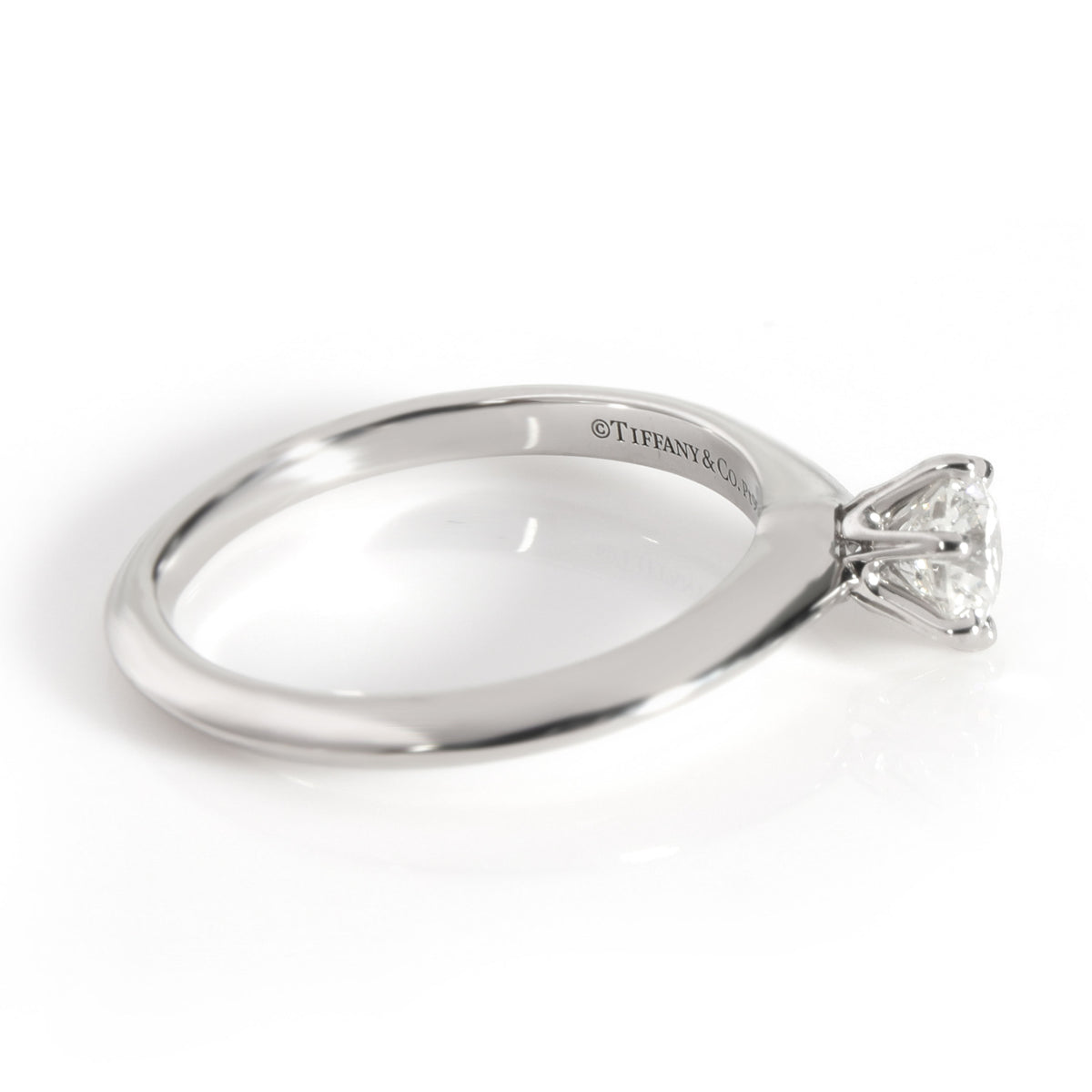 Solitaire Diamond Engagement Ring in Platinum H SI1 0.44 CTW