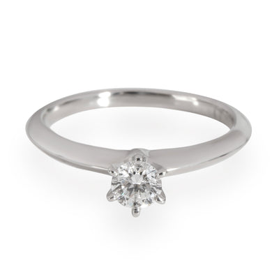 Tiffany & Co. Solitaire Diamond Engagement Ring in Platinum G VS1 0.25 CT