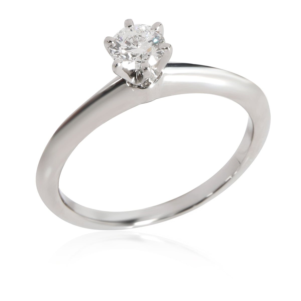 Tiffany & Co. Solitaire Diamond Engagement Ring in Platinum G VS1 0.25 CT