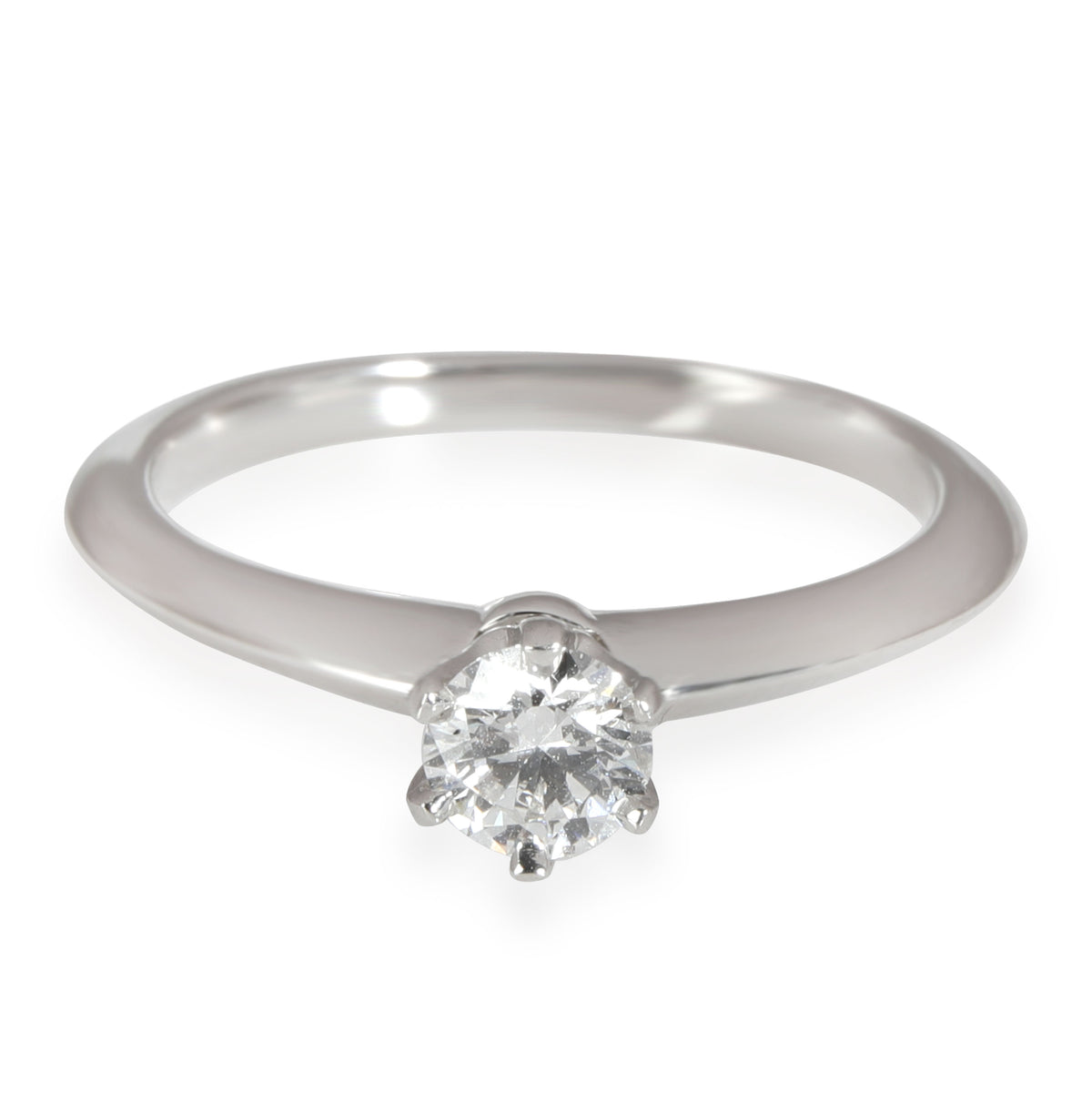 Solitaire Diamond Engagement Ring in Platinum H VS1 0.32 CTW