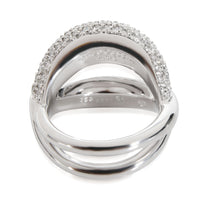 Twins Diamond Ring in 18K White Gold 1 1/3 Ctw