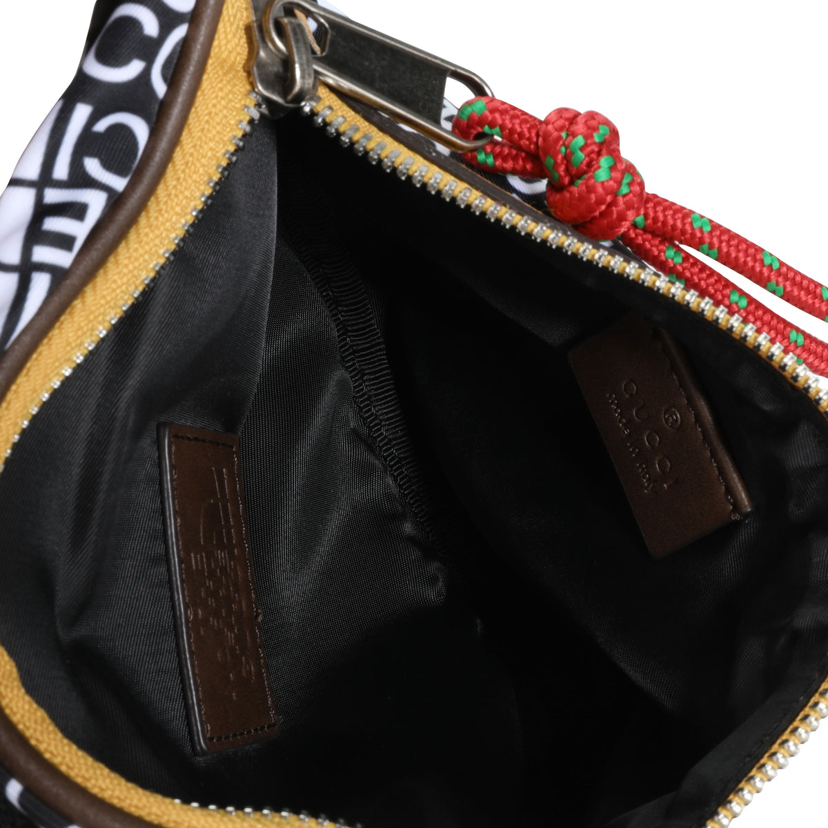 Gucci x The North Face Black & White Nylon Belt Bag