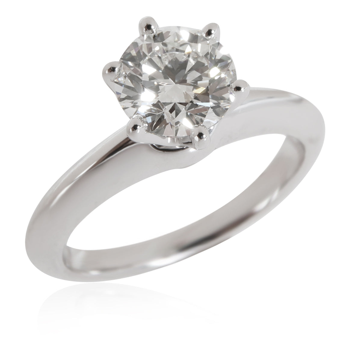 Diamond Solitaire Engagement Ring in Platinum H VS1 1.04 CTW