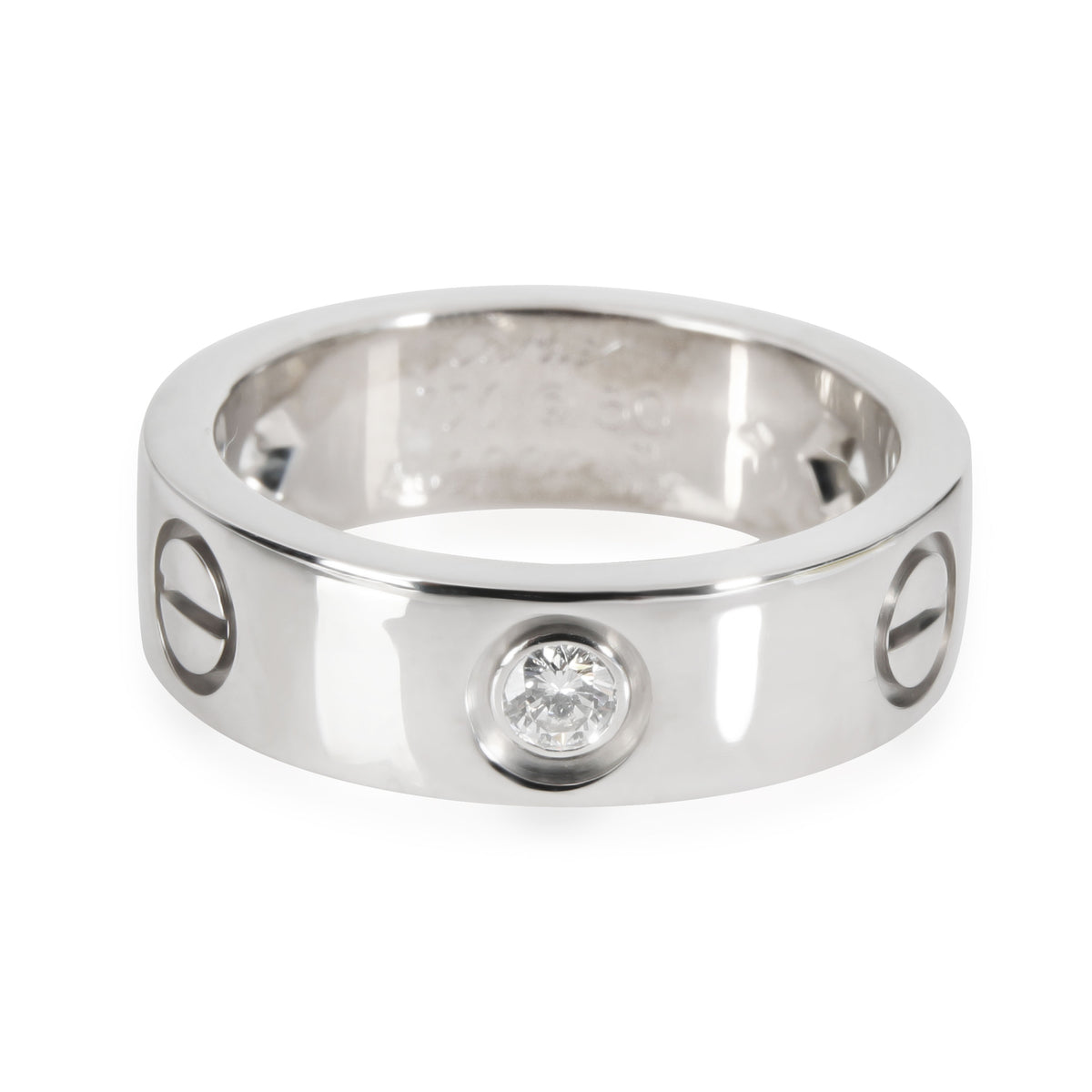 Love Ring, 3 Diamonds (White Gold)