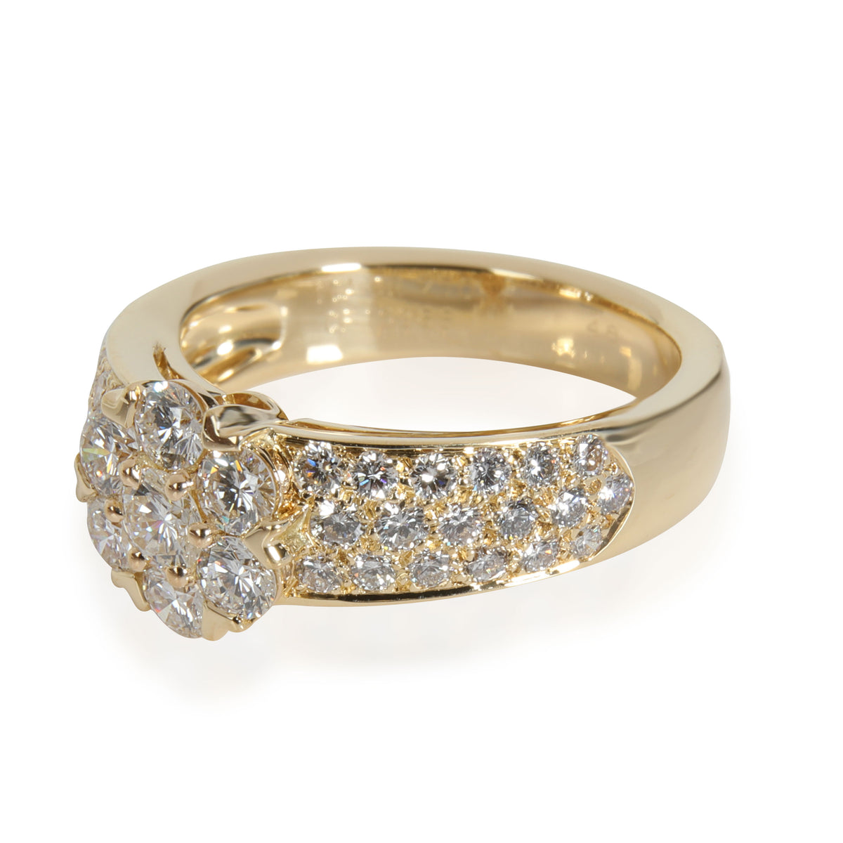 Van Cleef & Arpels Fleurette Diamond Ring in 18K Yellow Gold 1.15 CTW sv