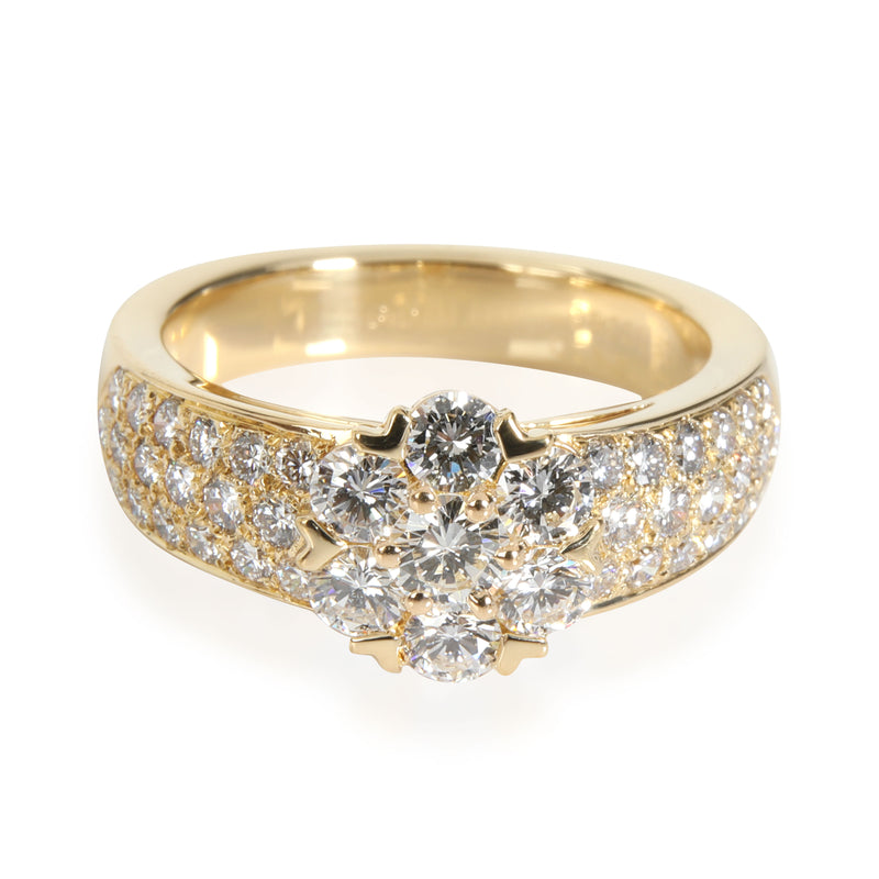 Van Cleef & Arpels Fleurette Diamond Ring in 18K Yellow Gold 1.15 CTW fv