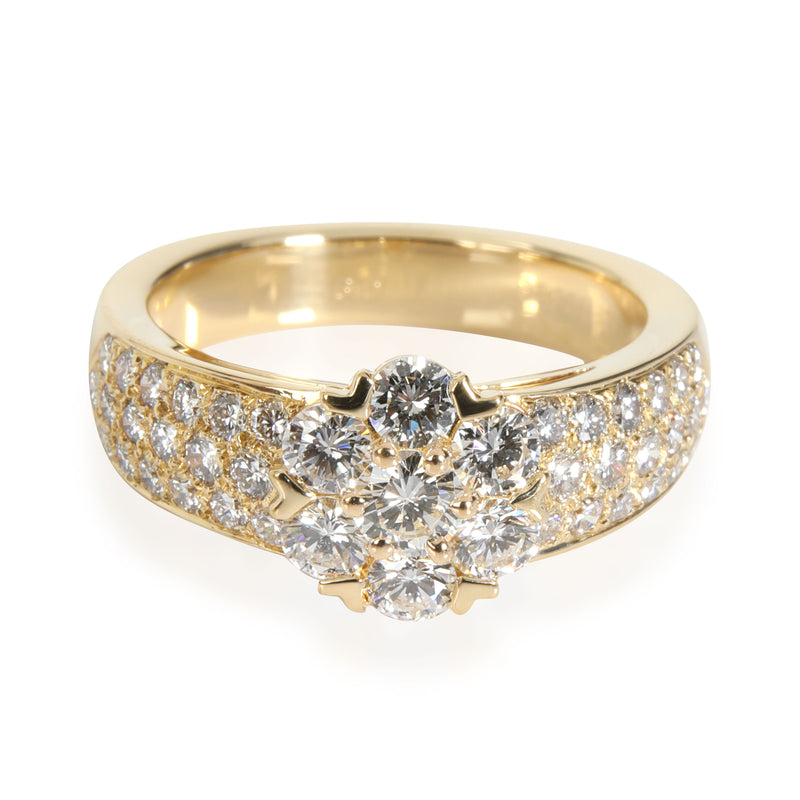 Fleurette Diamond Ring in 18K Yellow Gold 1.15 CTW