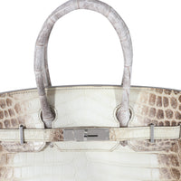 Matte White Himalaya Niloticus Crocodile Birkin 30 PHW