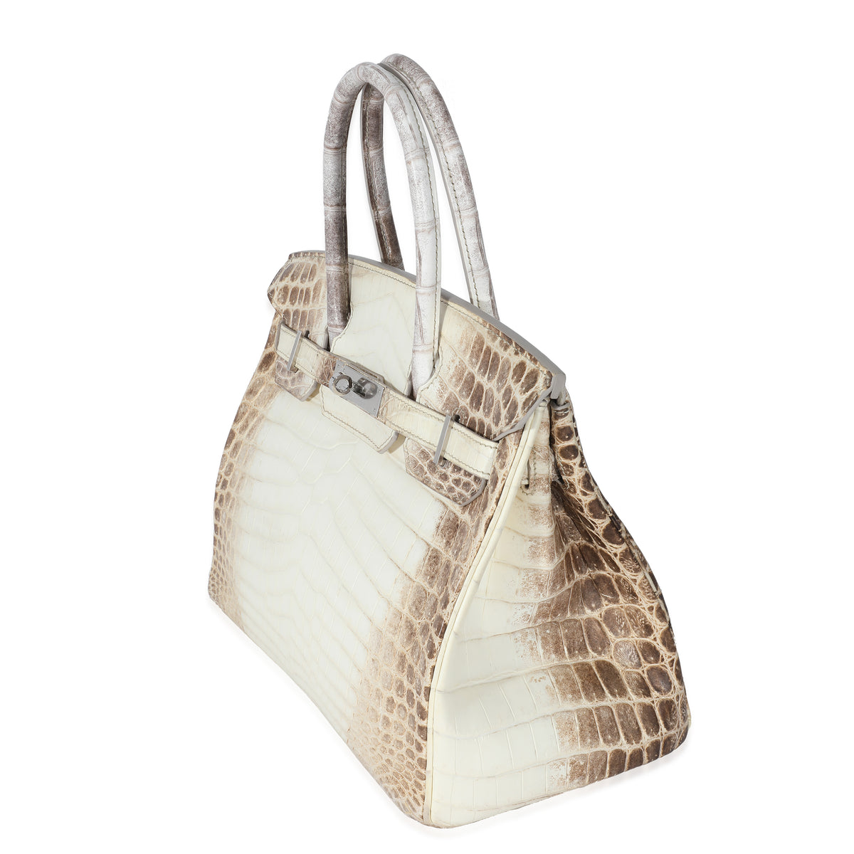 Matte White Himalaya Niloticus Crocodile Birkin 30 PHW