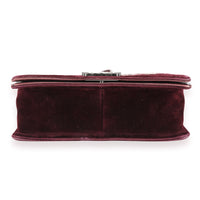 Paris-Édimbourg Burgundy Quilted Velvet & Tweed Old Medium Boy Bag