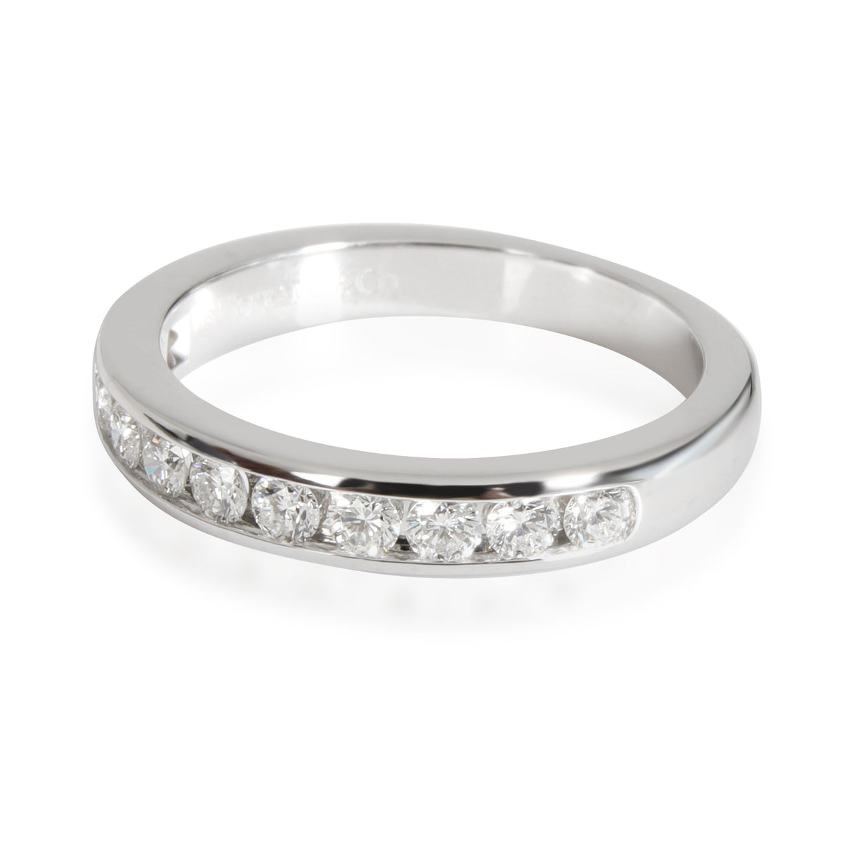 Channel Set 3 mm Diamond Wedding Band in  Platinum 0.33 CTW