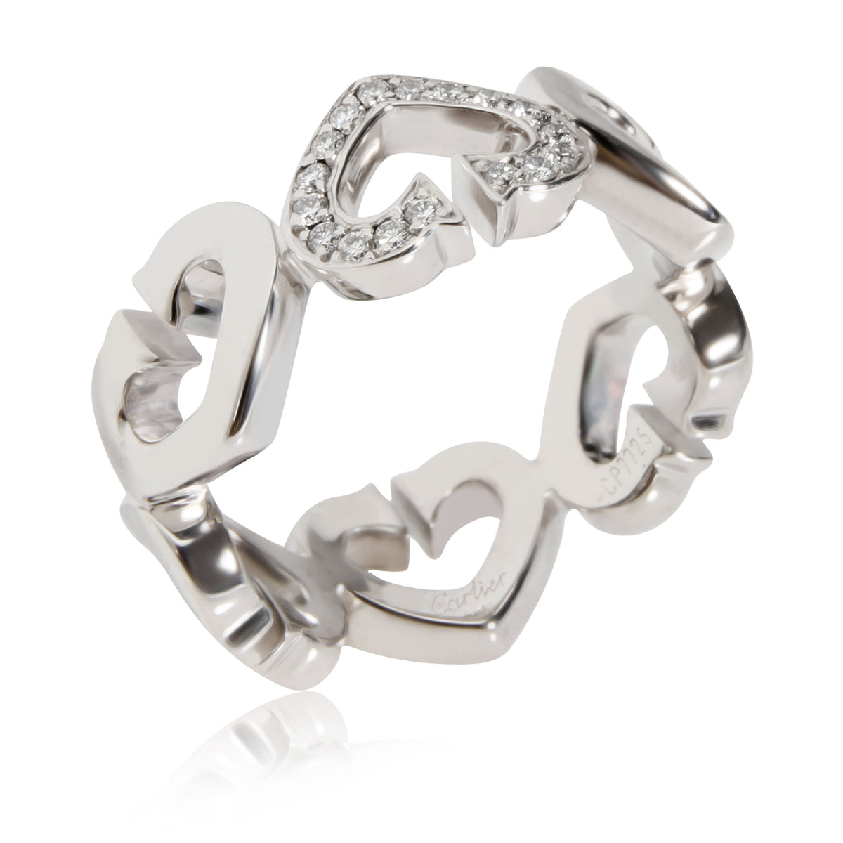 Cartier Hearts and Symbols Diamond Band in 18k White Gold 0.17 CTW