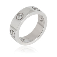 Love Ring, 3 Diamonds (White Gold)