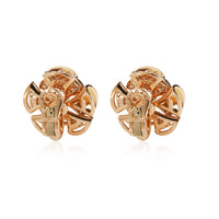 Divas Dream En Tremblant Flower Earrings in 18k Rose Gold, 2.6 Ctw