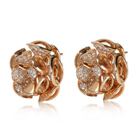 Divas Dream En Tremblant Flower Earrings in 18k Rose Gold, 2.6 Ctw