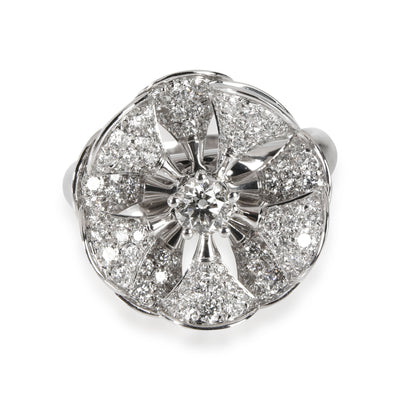BVLGARI Bvlgari Divas' Dream En Tremblant Pave Diamond Ring in 18K White Gold 1.85 CTW fv