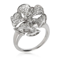 Bvlgari Divas Dream En Tremblant Pave Diamond Ring in 18K White Gold 1.85 CTW