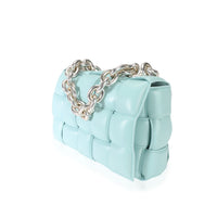 Spearmint Maxi Intrecciato Leather Chain Cassette Bag