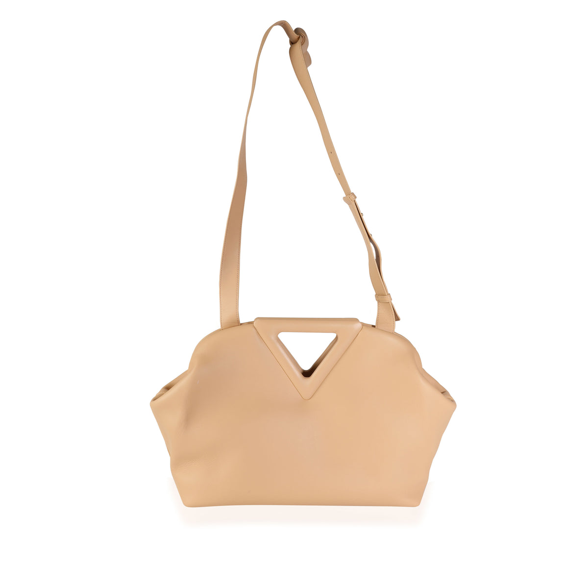 Almond Calfskin Leather Medium Point Bag