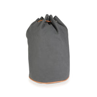 Gray Canvas Polochon Mimile Drawstring Bucket Bag Backpack PHW