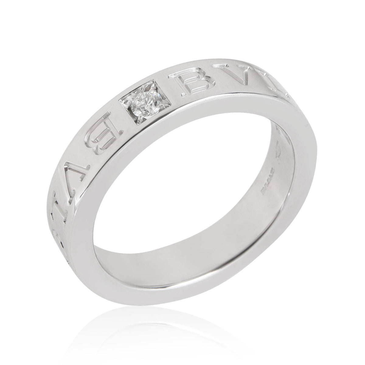 Bvlgari Bvlgari Diamond Band in 18k White Gold 0.04 Ctw