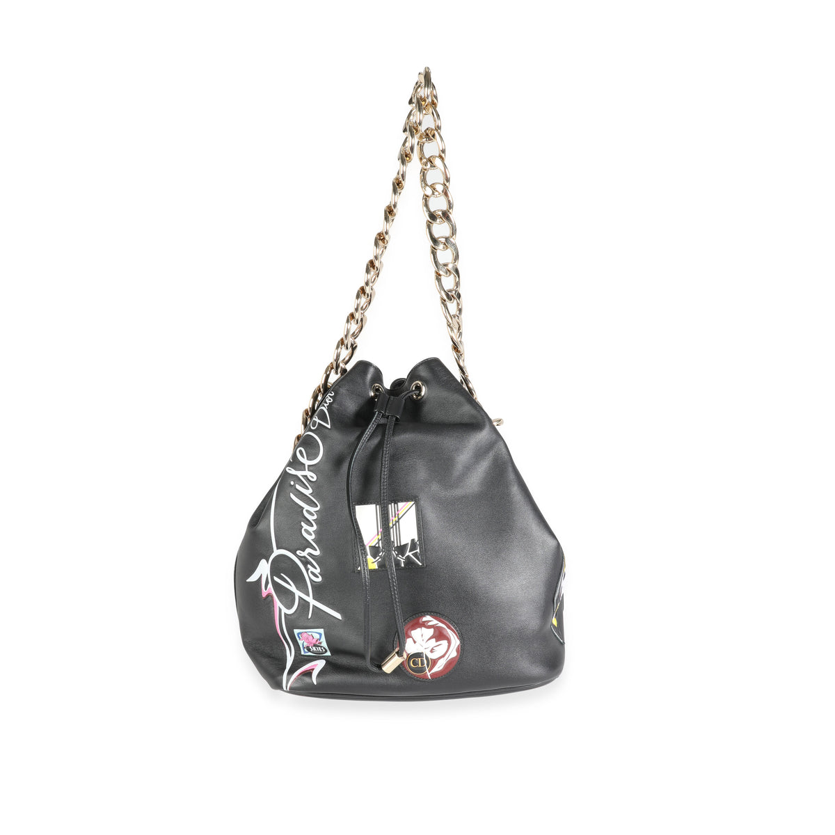 Limited Edition Black Calfskin Paradise Bubble Bag