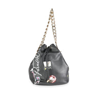 Limited Edition Black Calfskin Paradise Bubble Bag