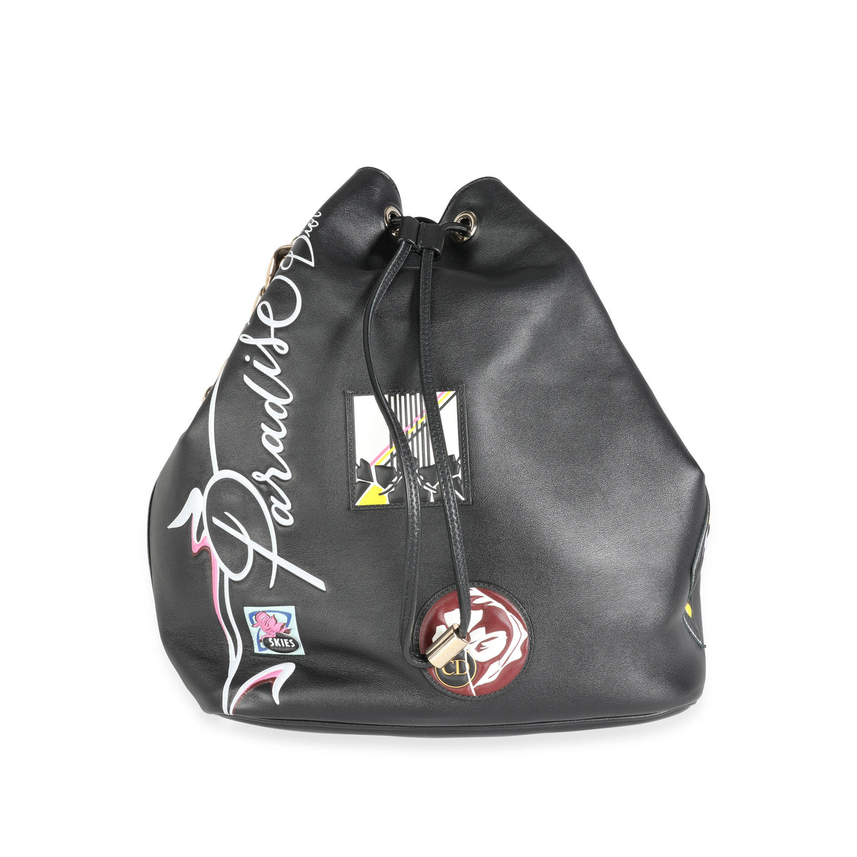 Limited Edition Black Calfskin Paradise Bubble Bag