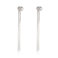 Running G Diamond Drop Earrings in 18k White Gold 0.56 CTW