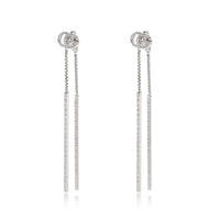 Running G Diamond Drop Earrings in 18k White Gold 0.56 CTW