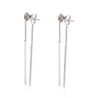 Running G Diamond Drop Earrings in 18k White Gold 0.56 CTW