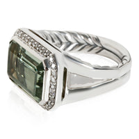 Novella Prasiolite Diamond Ring in  Sterling Silver 0.24 CT