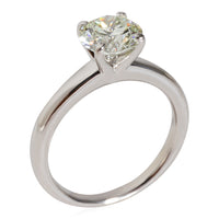 18K White Gold 4 Prong, 1.44 GIA Light Green/VVS2 Solitaire Ring