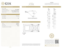 GIA Certified 1.32 Ct Princess cut J VS1 Loose Diamond