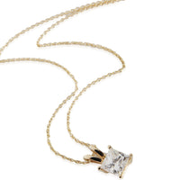 Princess Solitaire Diamond Pendant in 14K Yellow Gold (1.81 CTW)