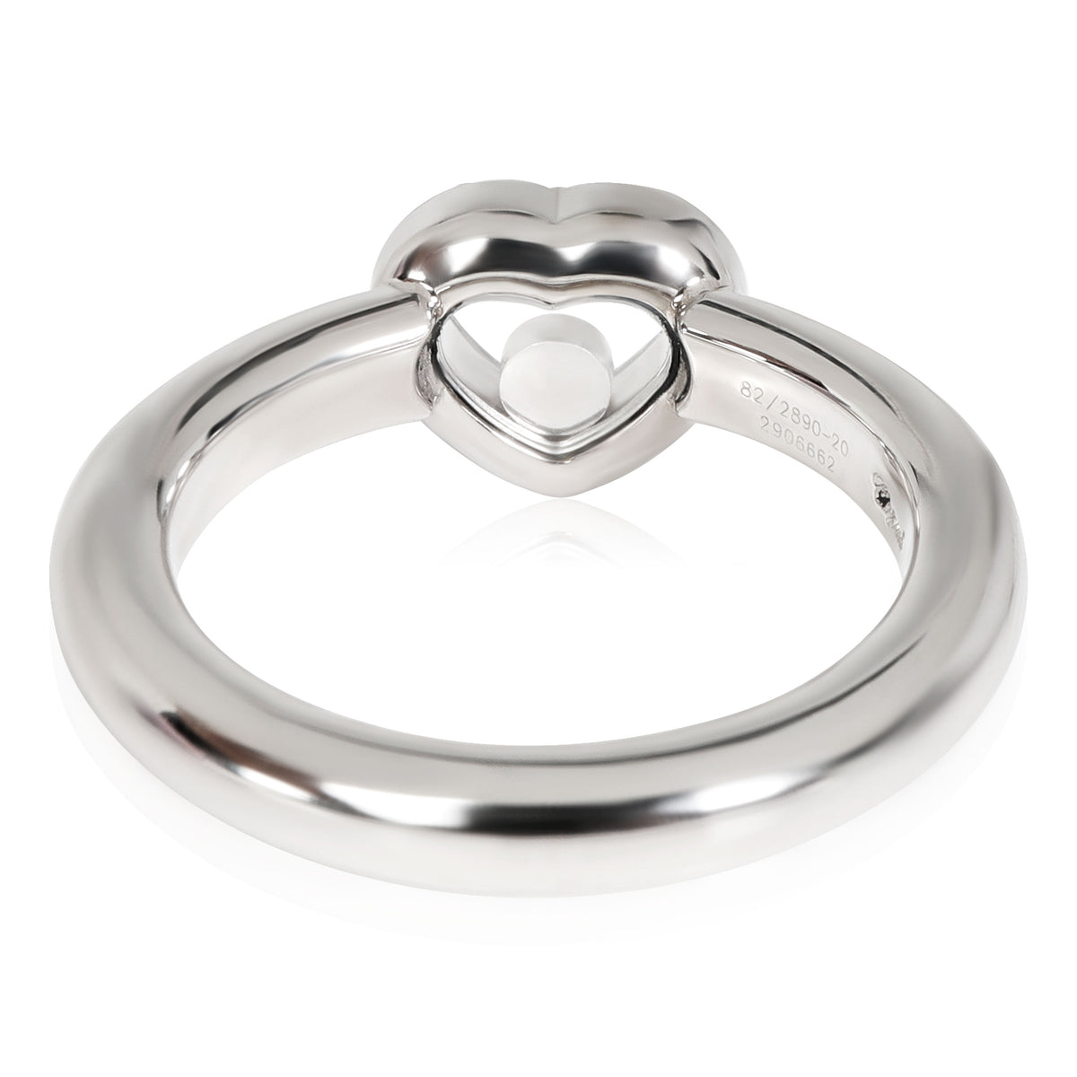 Happy Heart Diamond Icon Ring in 18k White Gold 0.19 CTW