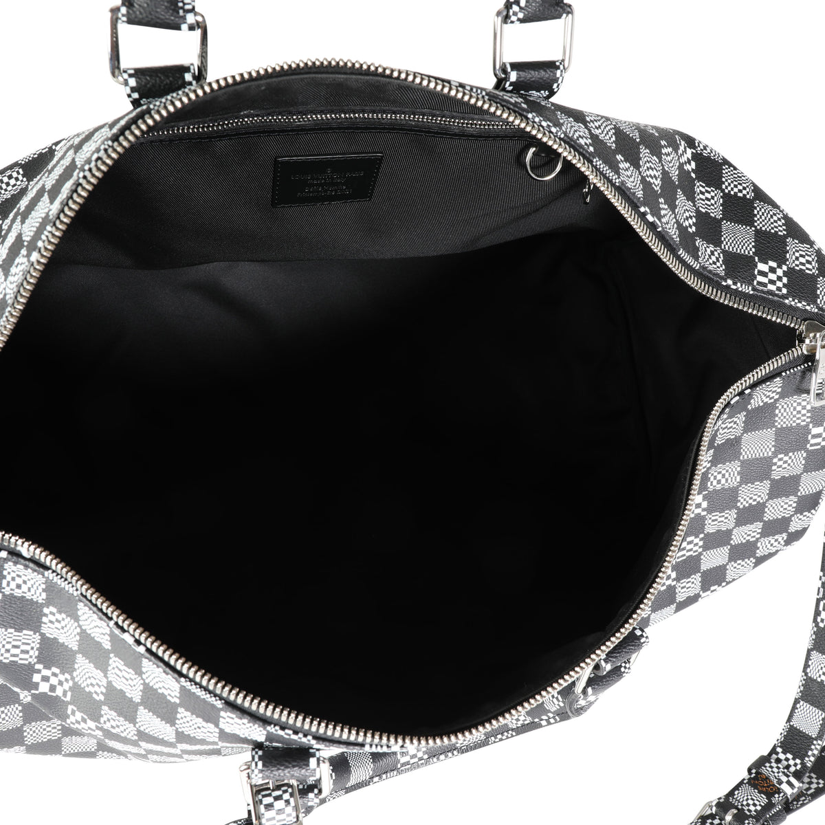 Louis Vuitton Black & White Distorted Damier Keepall Bandoulière 50