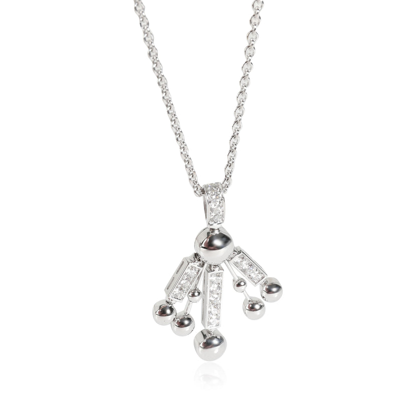 Lucea Diamond Pendant in 18K White Gold 0.75 Ctw on a Chain