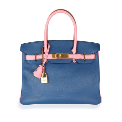 HSS Bleu Saphir Rose Confetti Chevre Birkin 30 BGHW