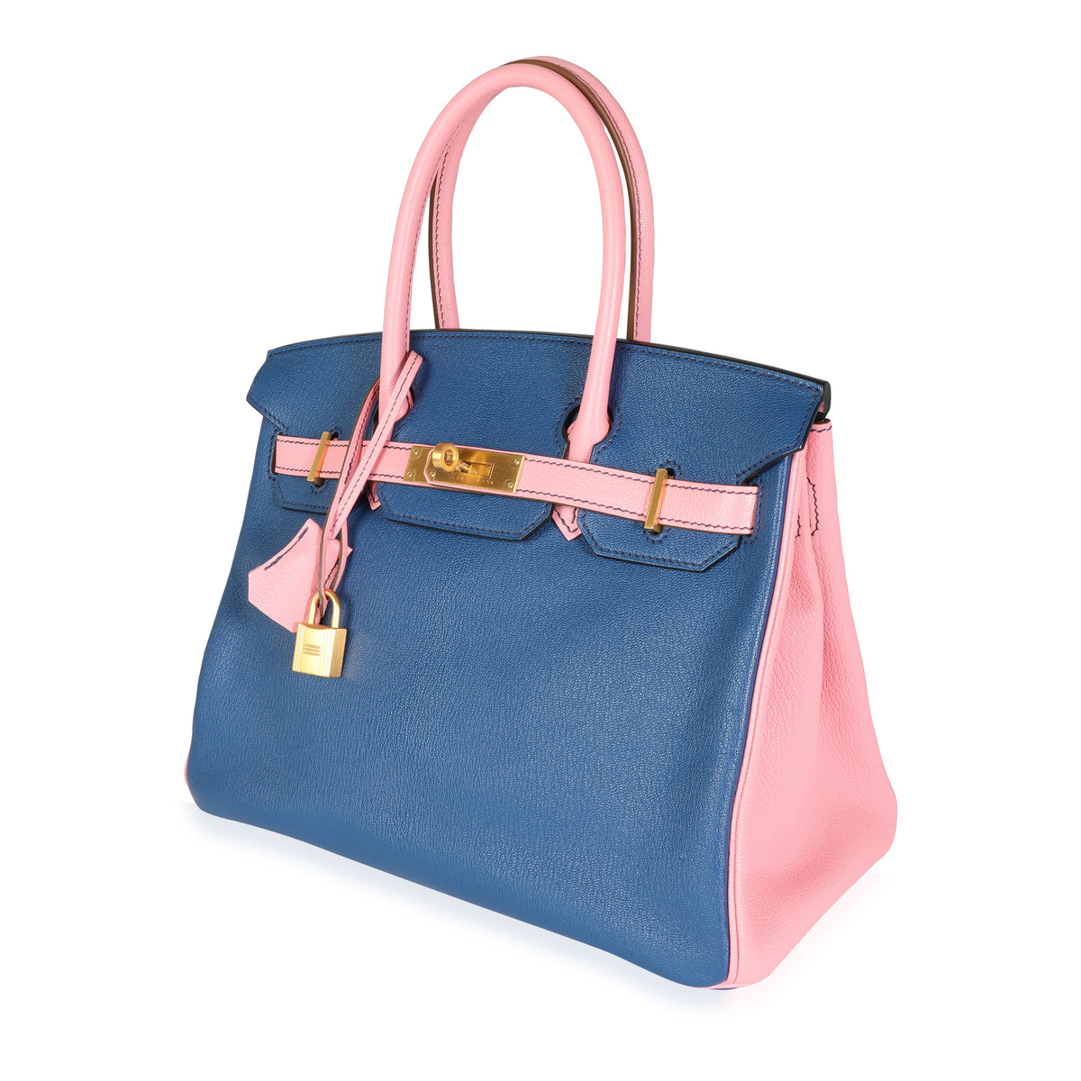 HSS Bleu Saphir Rose Confetti Chevre Birkin 30 BGHW