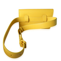 Yellow Saffiano Leather Jitney 0.8 Tonal Arrow Belt Bag